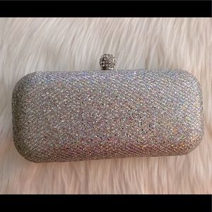 Sparkly silver clutch - evening bag
